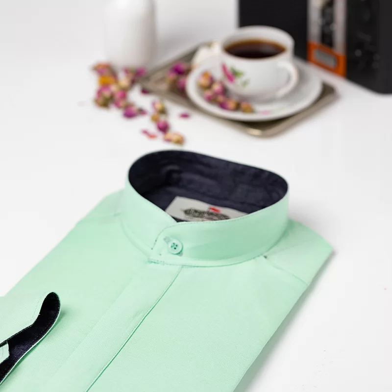 پیراهن طلبگی کلاسیک آستین بلند سه دکمه رنگی کد PC12162
