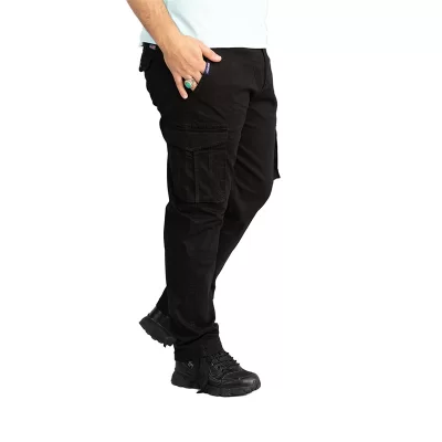 شلوار شش جیب راسته اسپرت رنگ مشکی کد SC21050