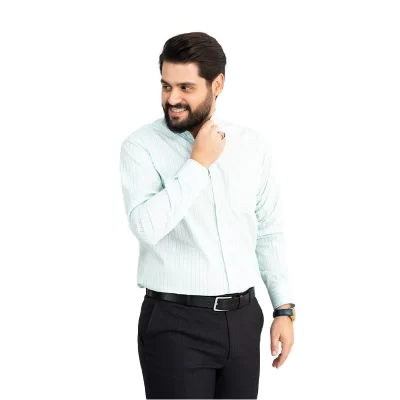 پیراهن مردانه آستین بلند مدل یقه دیپلمات کد PC12188 رنگ سفید