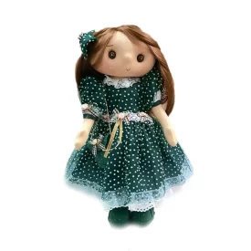 عروسک ایرانی آلاء با لباس سبز گلدار