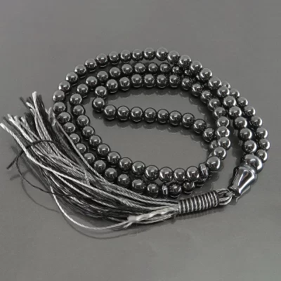 تسبیح حدید صینی 101 دانه تراش گرد - کد 101118