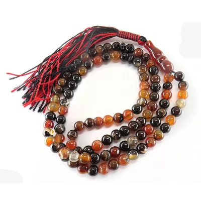 تسبیح عقیق 101 دانه سلیمانی سایز کوچک - کد 52060