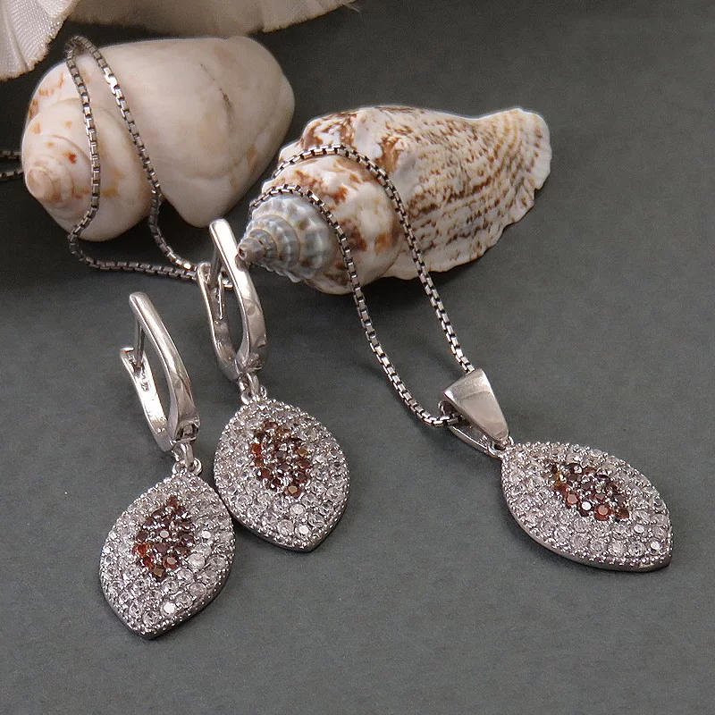 سرویس زنانه طرح سوگل فریم نقره - کد 35644