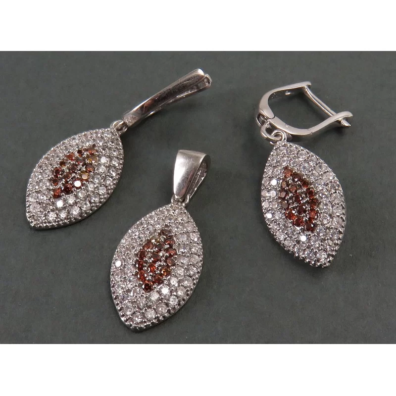 سرویس زنانه طرح سوگل فریم نقره - کد 35644