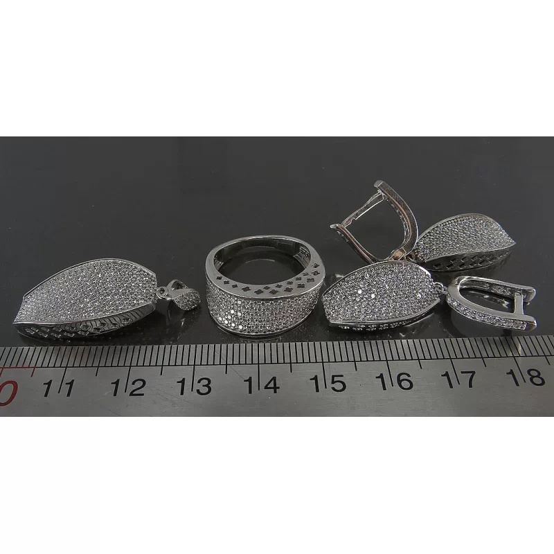 سرویس زنانه جذاب فریم نقره - کد 69245