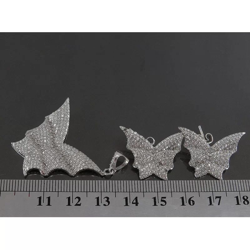 سرویس زنانه طرح پروانه فریم نقره - کد 96731