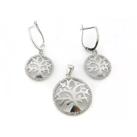 سرویس زنانه طرح درخت فریم نقره - کد 60175