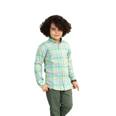 پیراهن پسرانه اسپرت یقه معمولی PB12005