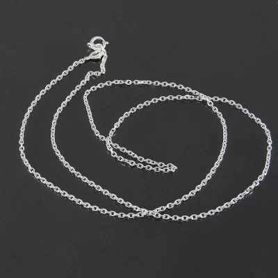 زنجیر زنانه 45 سانتی دیپلمات فریم نقره - کد 101883