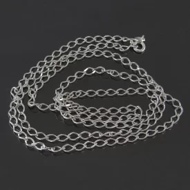زنجیر 60 سانتی طرح حلقه ای فریم نقره - کد 85843
