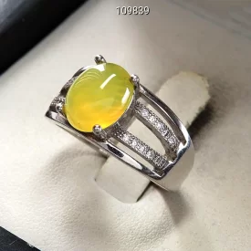 انگشتر زنانه نقره عقیق زرد [شرف الشمس] - کد 109839