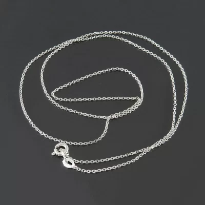 زنجیر زنانه 50 سانتی دیپلمات ظریف فریم نقره - کد 112567