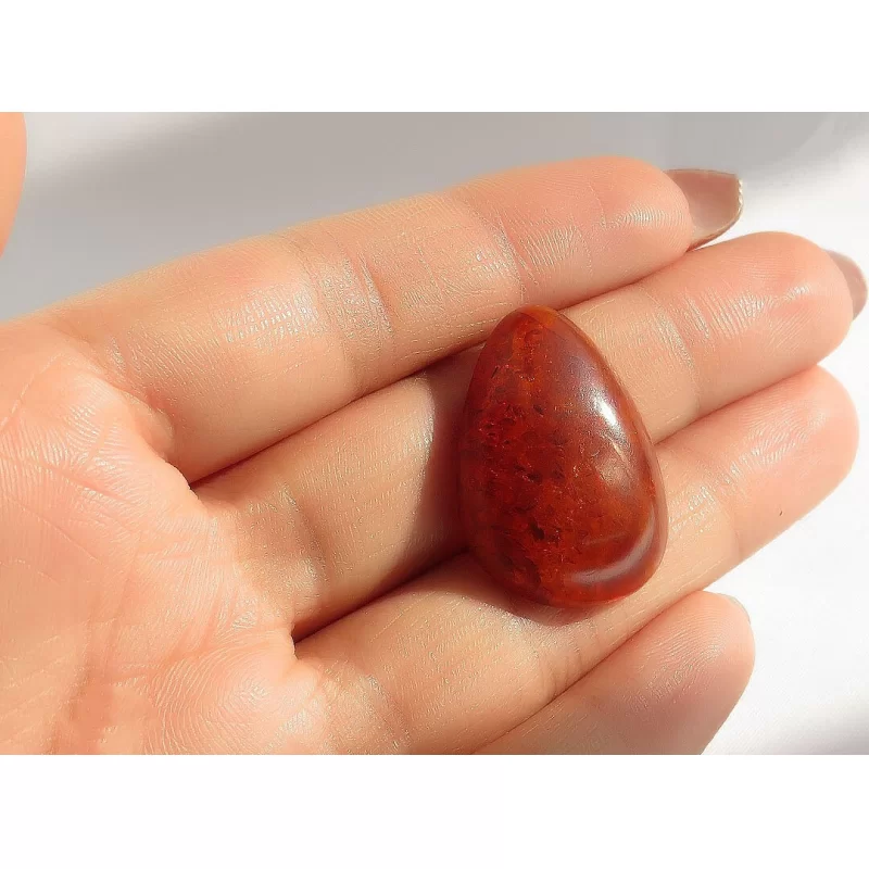 نگین کهربا بولونی لهستان شیک - کد 92420