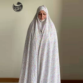 چادر نماز کودری طرح لاله رنگی