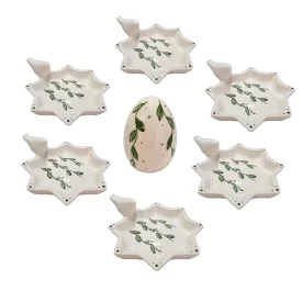 ظروف هفت سین سرامیکی مدل تک پرنده رنگ سبز