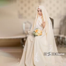 چادر عروس کرپ اعلاء کد 1500
