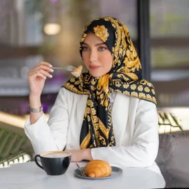 روسری زنانه ابریشم تویل کد 2114