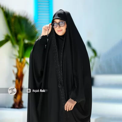 چادر مشکی عربی گلدوزی شده کد 3001