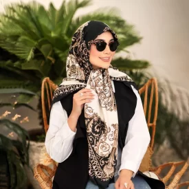 روسری زنانه ابریشم توییل کد 2750