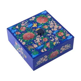 جعبه پذیرایی چوبی طرح گل و مرغ
