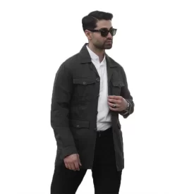 کت تک شش جیب مدل اریسا رنگ سبز یشمی کد 923