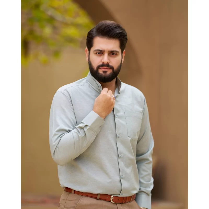 کت و شلوار سافاری مچ دار رنگ كرم شكلاتي کد KS12060