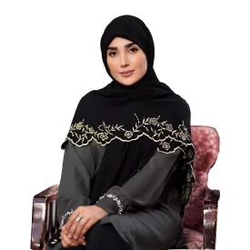 روسری زنانه گلدوزی نگین دار طرح سه