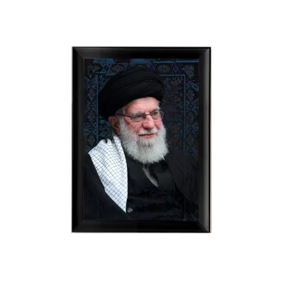 تابلو مخمل امام خامنه ای طرح کاشی