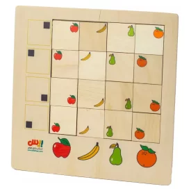 اسباب بازی پازل هوش 16 قطعه طرح میوه ها بیس