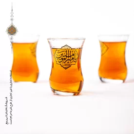 ست استکان و نعلبکی کمرباریک طرح امیرالمومنین بسته 6 عددی کد 102776