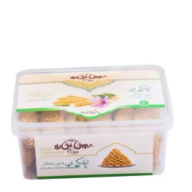 شیرینی نان کنجدی بدون شکرجعبه پلاستیکی سنتی یزد 400 گرم