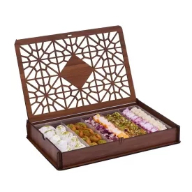 شیرینی مخلوط طرح چوبی مشبک سنتی یزد 850 گرم