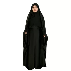 چادر مشکی قجری کمری مدل ساده