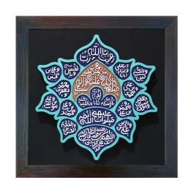 تابلو نقش برجسته طرح گل ایمان کد 234