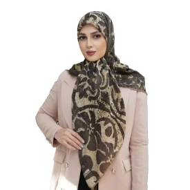 روسری رنگی طرح دار کد 6529