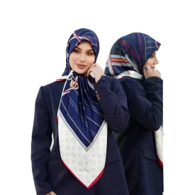روسری رنگی طرح دار کد 6367