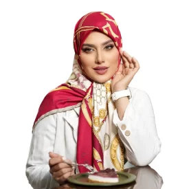روسری رنگی طرح دار کد 6323