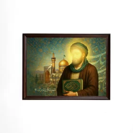 تابلو مخمل امام رضا (ع) طرح شمس الائمه