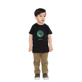 تیشرت مشکی پسرانه آستین کوتاه طرح قمر بنی هاشم (ع) کد TB11025