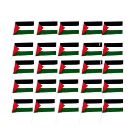 پرچم دستی ساتن فلسطین سایز 30*40 بسته 25 عددی کد 103884