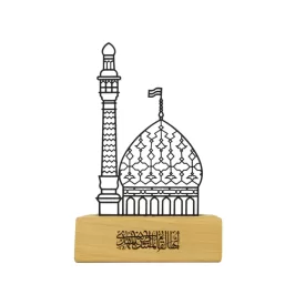 استند رومیزی فلزی طرح مسجد مقدس جمکران