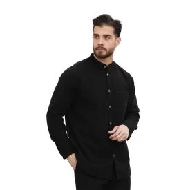 پیراهن الیاف طبیعی تمام دکمه کد 856