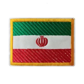 آرم بازو با طرح پرچم ایران زمینه سفید