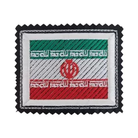 آرم بازو طرح پرچم ایران دور سفید