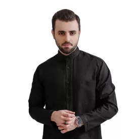 پیراهن مردانه آستین بلند مدل نفیس یراق دار کد 109