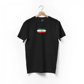 تیشرت مردانه مشکی طرح ایران 0015