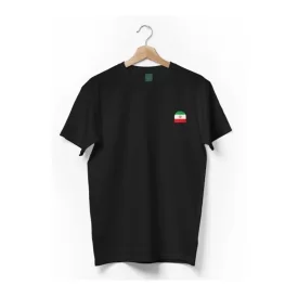 تیشرت مردانه مشکی طرح ایران 0011