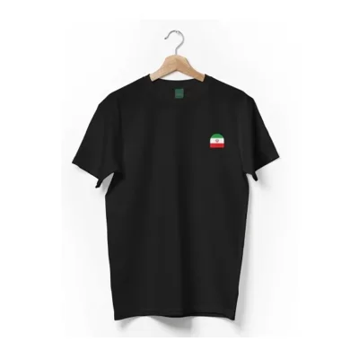 تیشرت مردانه مشکی طرح ایران 0011