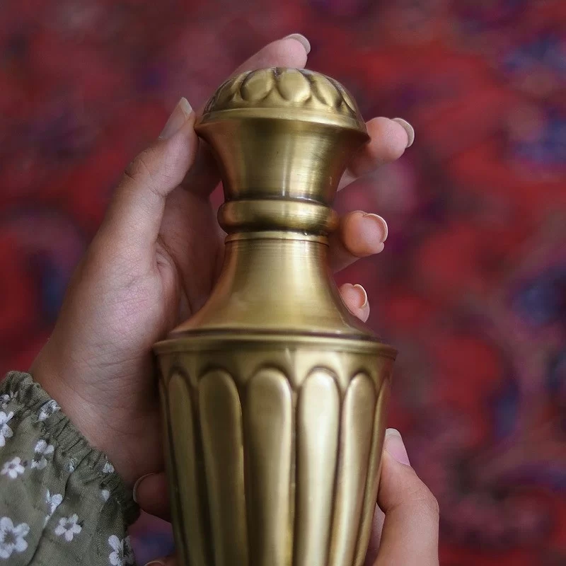 چایدان برنجی مدل مامان بزرگ