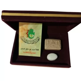 نگین انگشتر سنگ حرم حضرت عباس ( سایز بزرگ 20 عالی ) همراه هدیه مهر حرم امام حسین کربلا